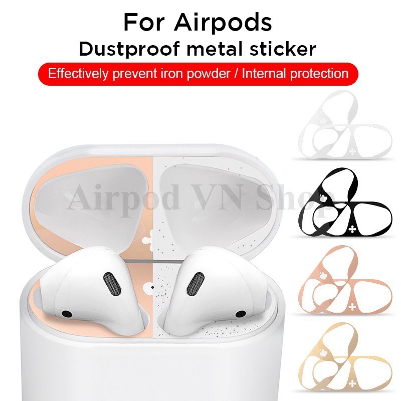 Miếng dán chống bám bẩn nam châm hít hàng loại 1 cho airpod 1 và 2, i11,i12, i99, i100.... cao cấp