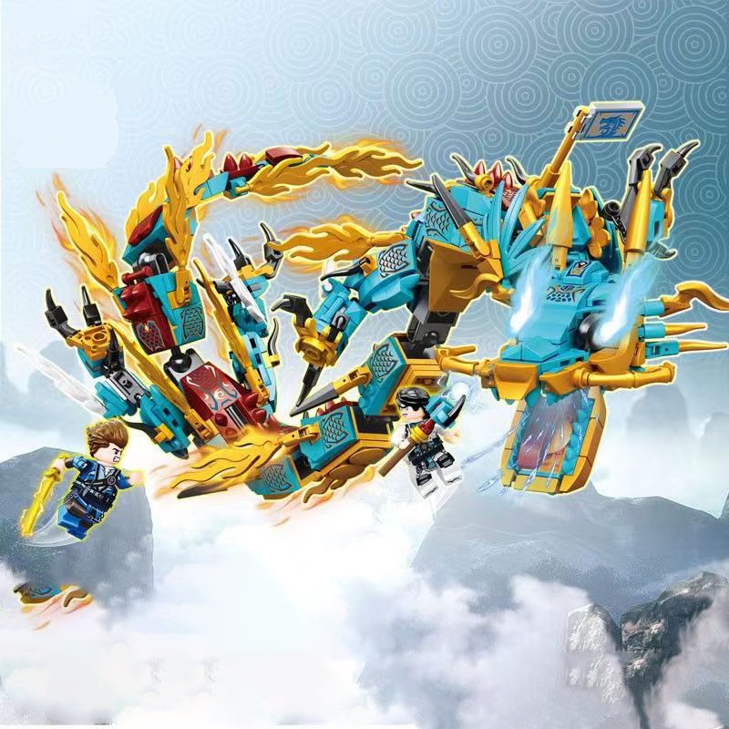 Building block dragon toy assembly toy boy toy