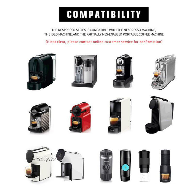 [PRETTYIA1]Refillable K Cup Espresso Pods Coffee Filters for Nespresso Coffee Machine