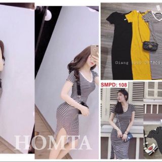 Đầm body xẻ cổ tim
