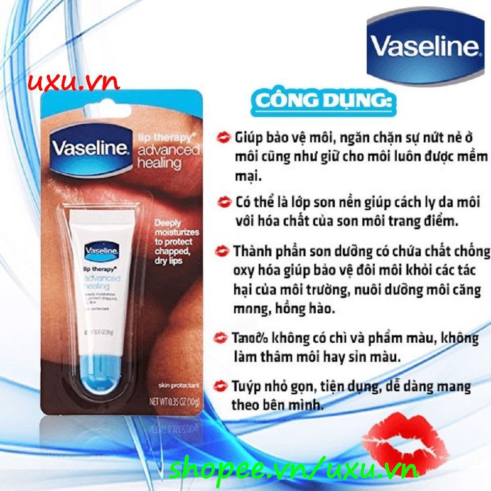 Tuýp Dưỡng Môi Vaseline 10G Lip Therapy Advanced Healing, Với uxu.vn Tất Cả Là Chính Hãng.