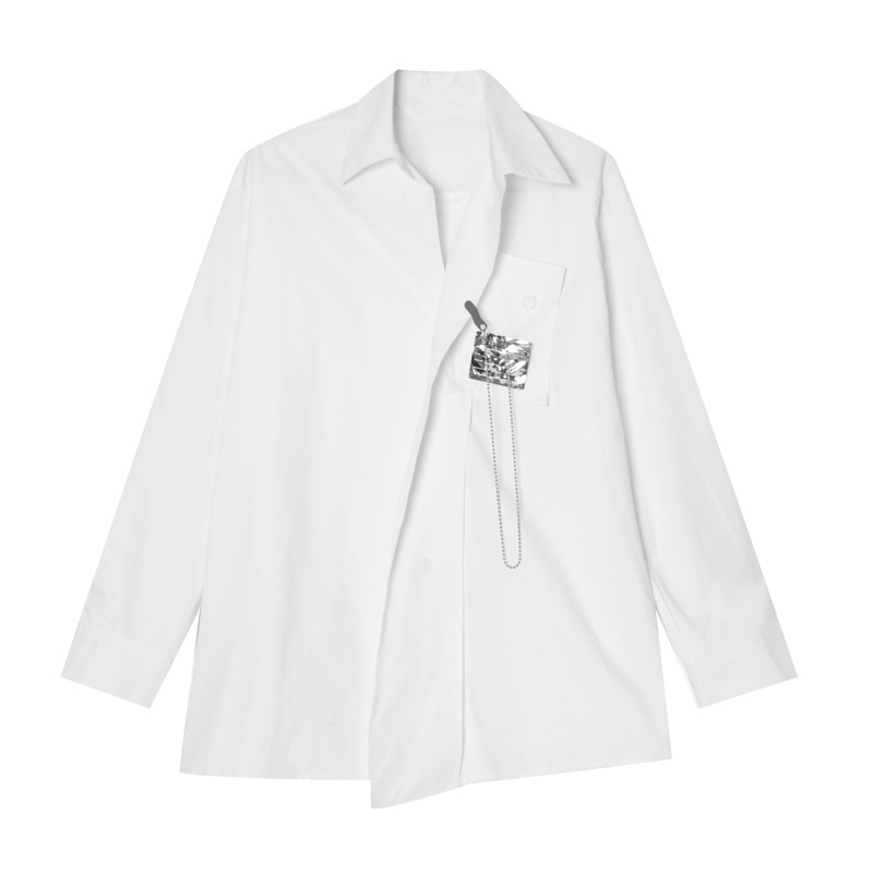 Áo sơ mi nam tay dài màu trơn thời trang phong cách Hàn Quốc