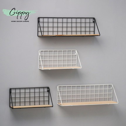 Khung sắt mặt gỗ chữ nhật treo tường - Phụ kiện trang trí - Gippy Decor