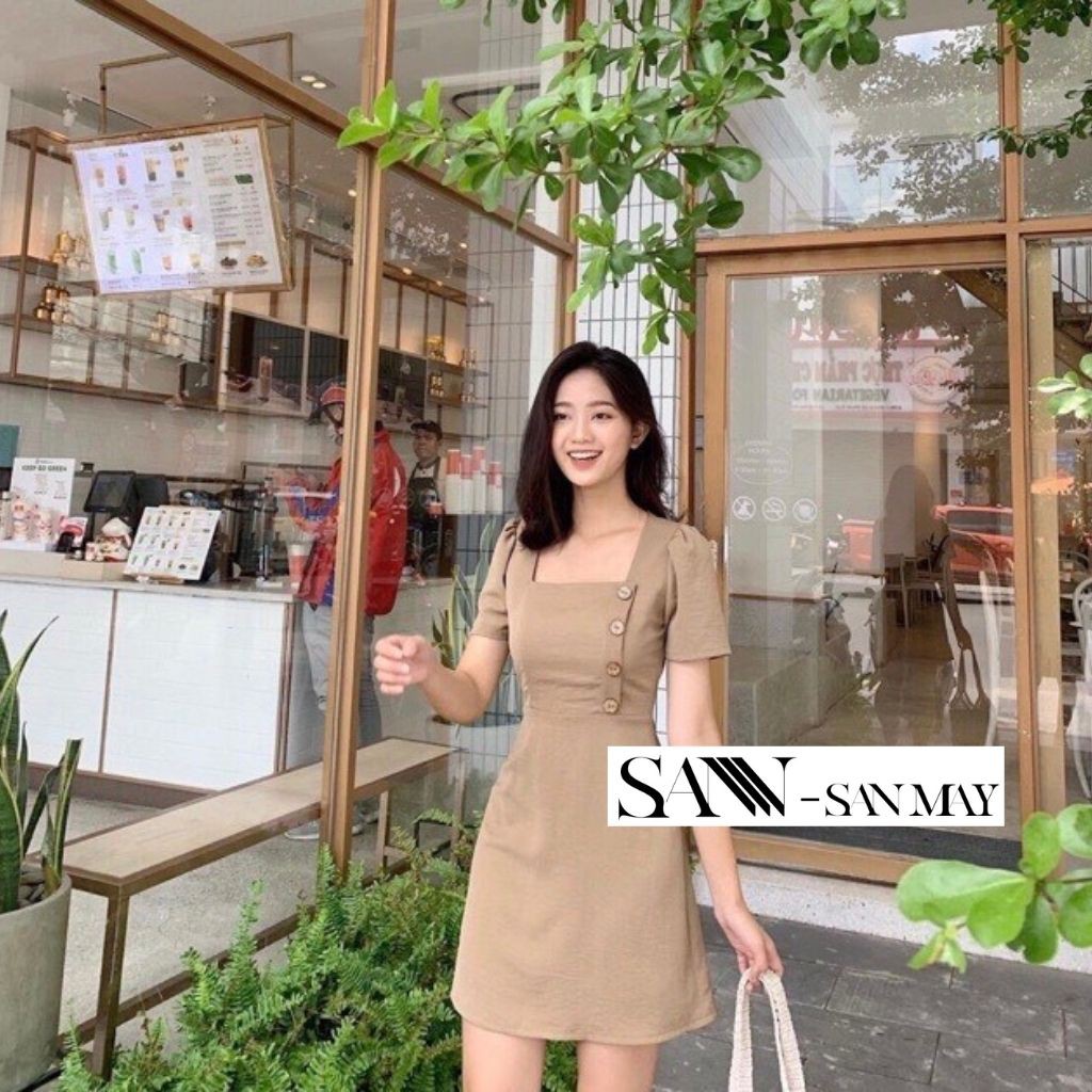 Váy Dự Tiệc Cưới SANJOLI Đầm Ôm Công Sở Cổ Vuông Body Sang Trọng Thiết Kế Hàn Quốc Đẹp Trẻ Trung Trắng Đen VD012 | BigBuy360 - bigbuy360.vn