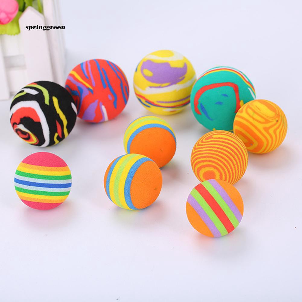 Set 10 Quả Bóng Nhiều Màu Sắc Dùng Làm Đồ Chơi Cho Mèo Cưng