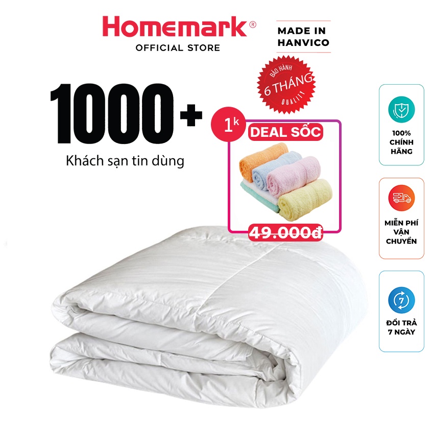 Ruột chăn bông siêu nhẹ Microfiber cao cấp HANVICO by Homemark lông vũ nhân tạo kháng khuẩn 200x220 cm