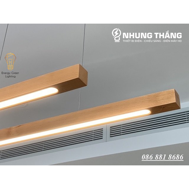 Đèn Thả Trần Gỗ DGT-1204 Phong Cách Bắc Âu - Decor Vintage - Gỗ Tự Nhiên Chắc Chắn - Công Suất 18w - Bảo Hành 1 Năm