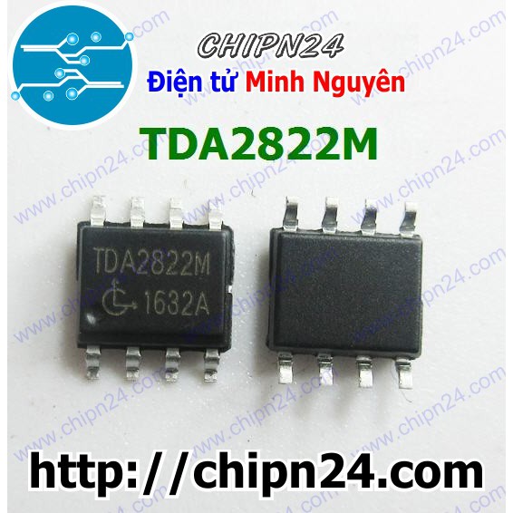 [4 CON] IC TDA2822 SOP-8 (SMD Dán) (2822)