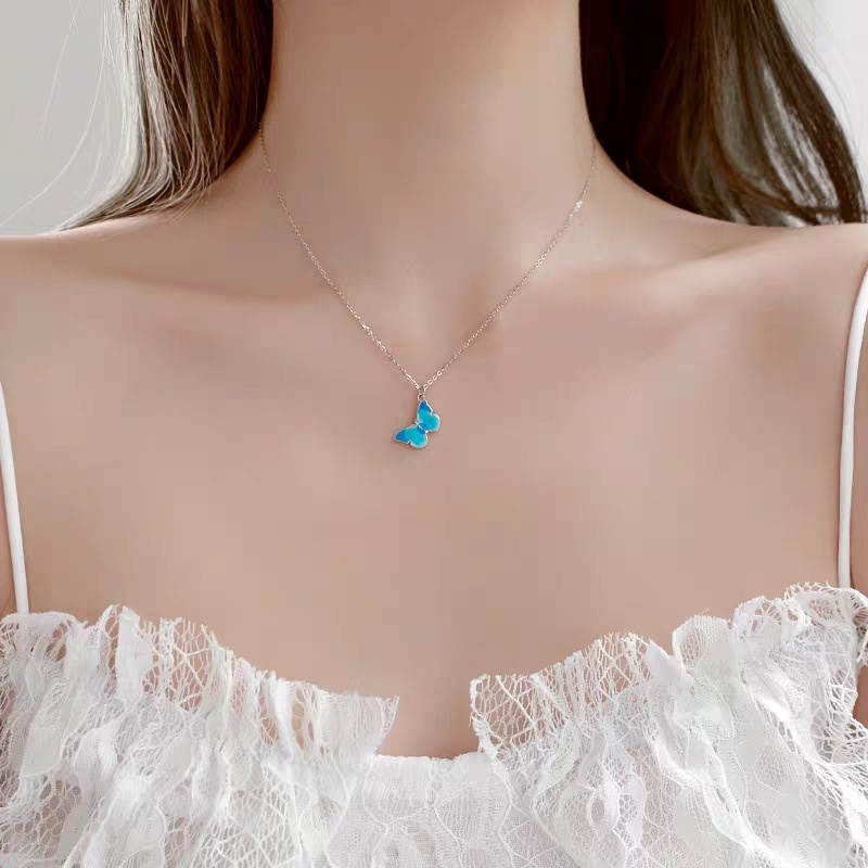 Dây Chuyền Hợp Kim Mặt Hình Bướm Xinh Xắn Cho Nữ
