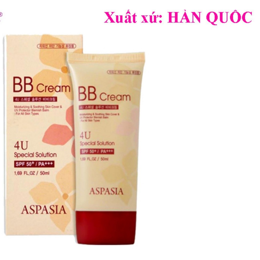 Kem Nền Chống Nắng Aspasia 4U Special B.B Solution Cream SPF50 Pa+++