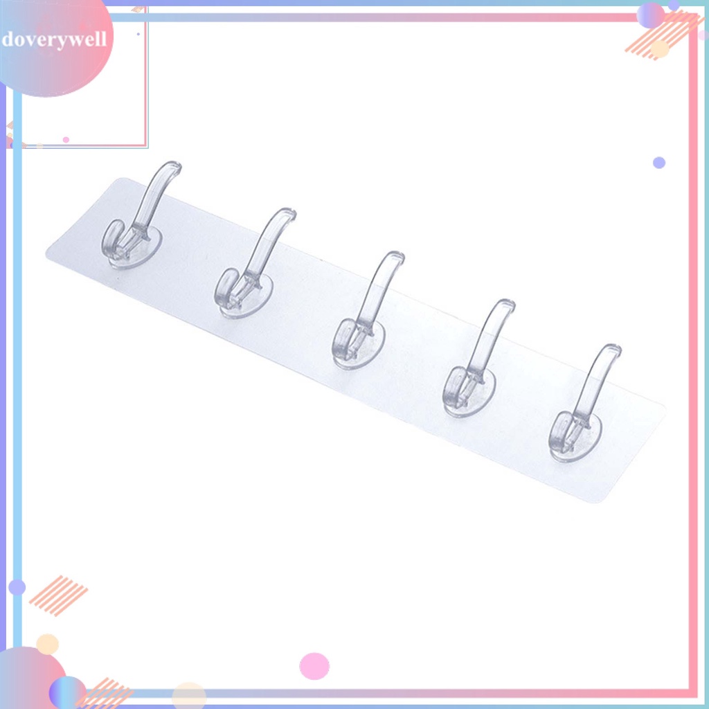 Móc treo đồ gắn tường bằng PVC không cần khoan tiện dụng cho gia đình