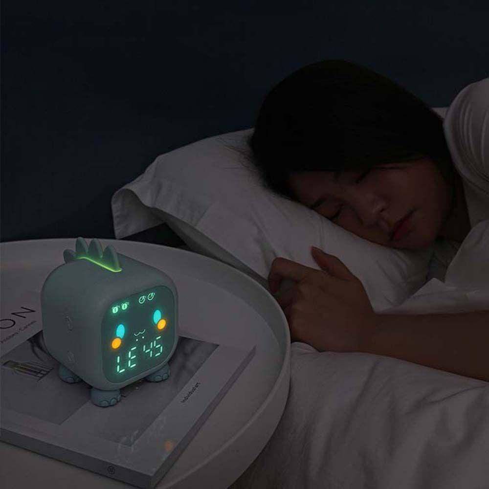 Đồng Hồ Báo Thức Điện Tử Để Bàn Hình Khủng Long Dễ Thương Đa Năng