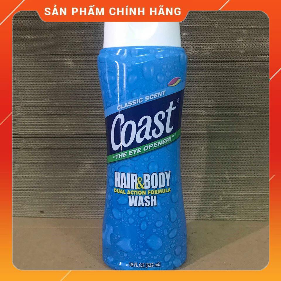 Sữa tắm gội cho nam Coast Hair and Body Wash 532ml