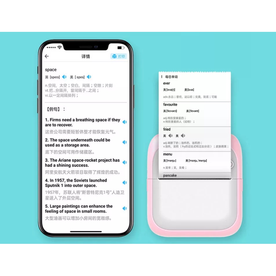Máy in ảnh, in tài liệu blutooth mini dùng cho học tập