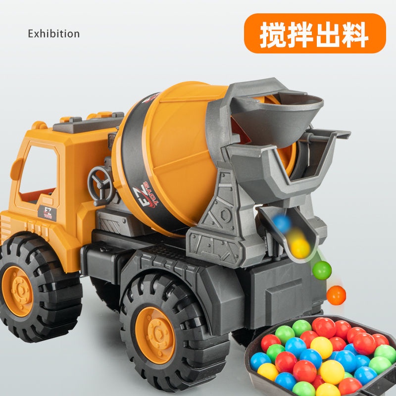 HOTXe tải xi măng lớn trộn xe tải đồ chơi cậu bé trẻ em bê tông kỹ thuật xe bồn xe tải cần cẩu xe tải bãi biển đồ chơi