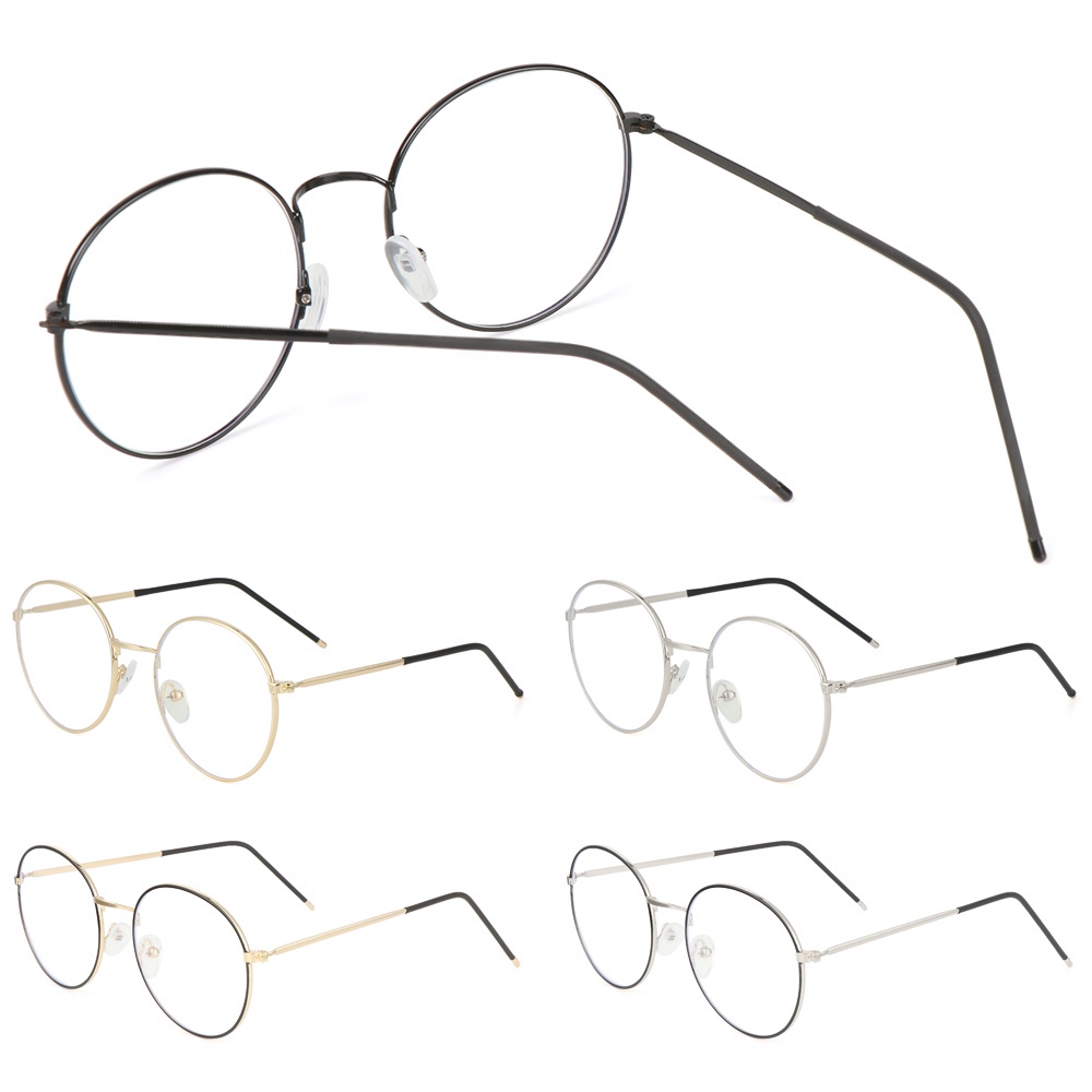 UPSTOPVN 1 Pc Vintage Style Metal Round Frame Glasses