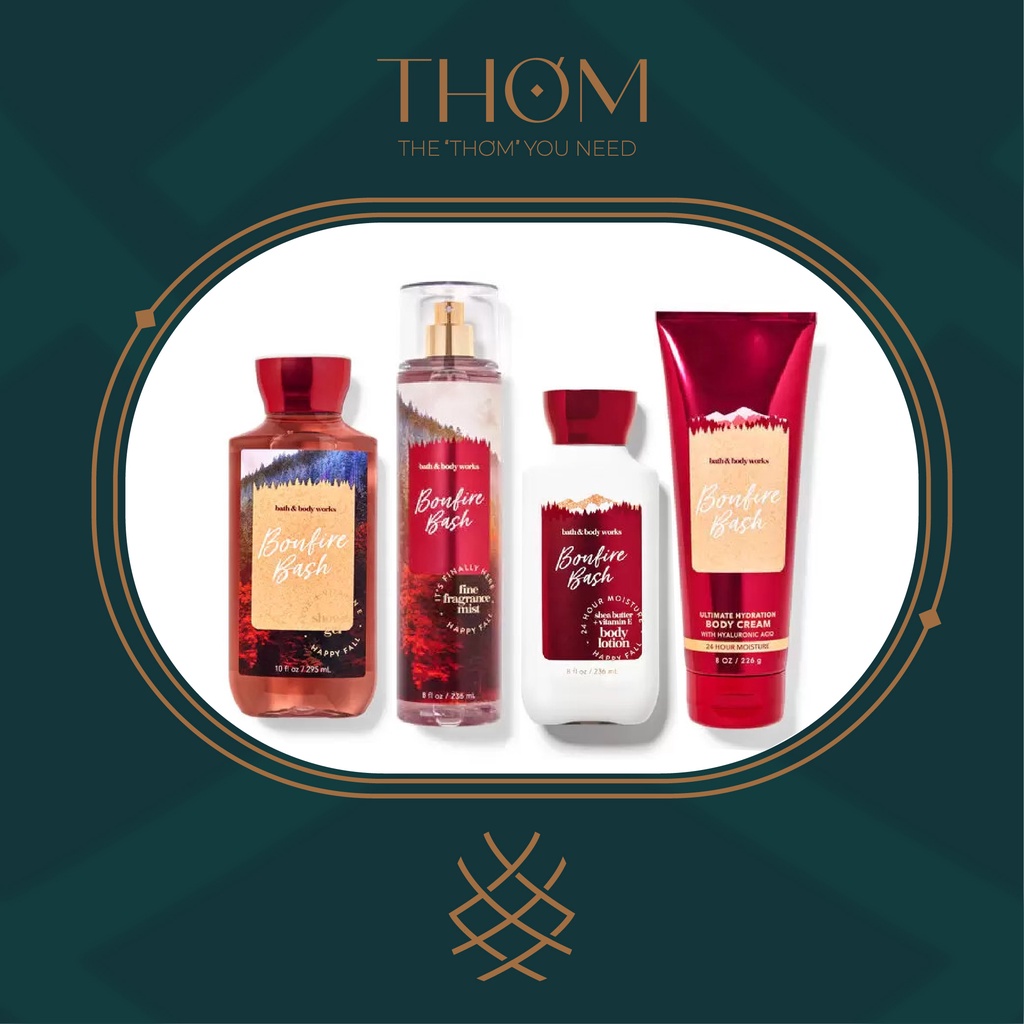 BONFIRE BASH | Sản Phẩm Tắm Dưỡng Xịt Thơm Toàn Thân Bath &amp; Body Works