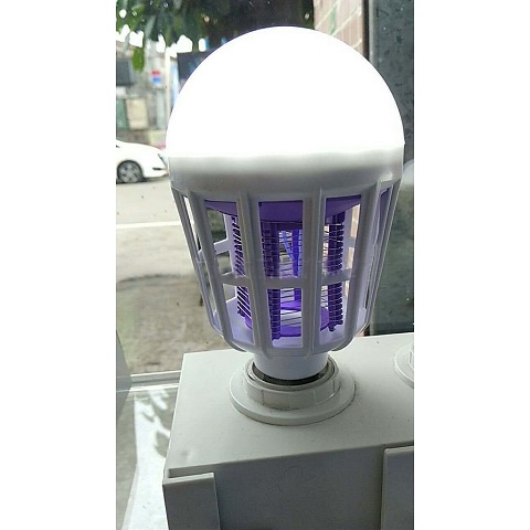 Bóng Đèn LED Tròn Diệt Muỗi, Bóng Đèn Bắt Muỗi, Côn Trùng Thông Minh 15W - 220V