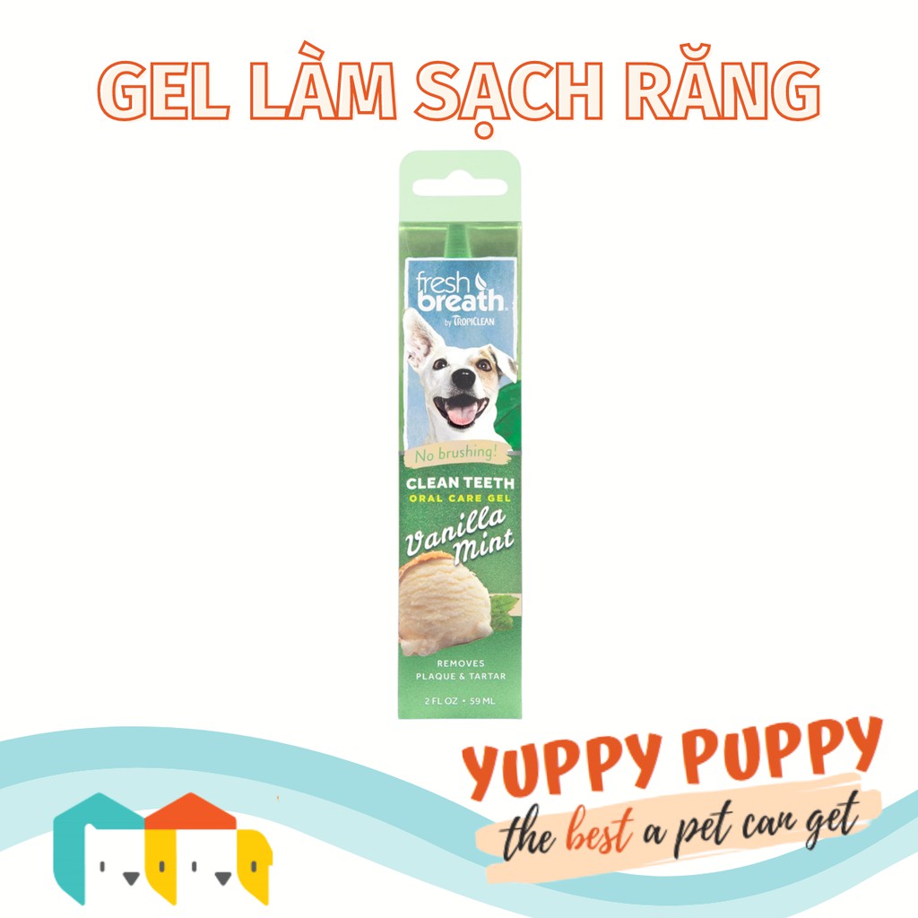 Tropiclean Gel làm sạch răng miệng cho chó vị Vani Bạc hà