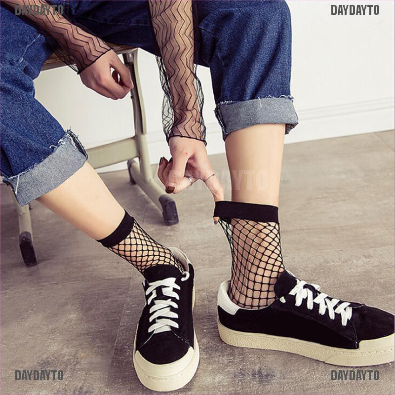 Vớ Lưới Cổ Cao Màu Đen Thời Trang Quyến Rũ Cho Nữ