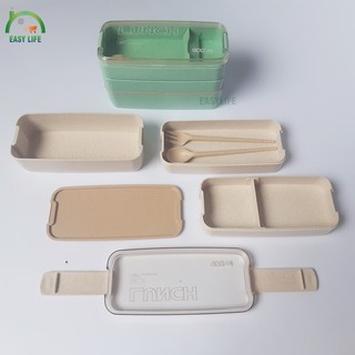Hộp Cơm Lúa Mạch 3 Tầng LUNCH BOX 900ml