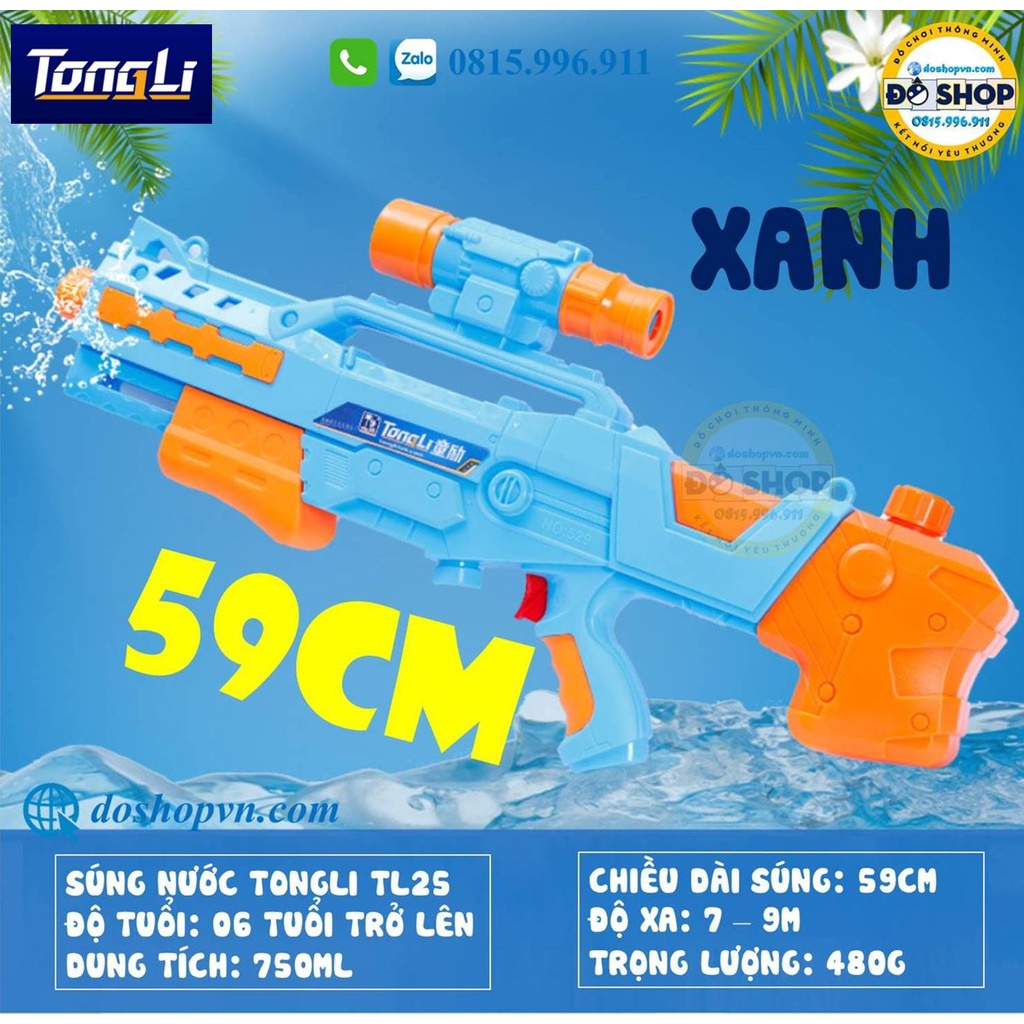 Đồ Chơi Súng Nước TongLi TL25 Cao Cấp Áp Lực Lớn Dành Cho Bé - Đô Shop