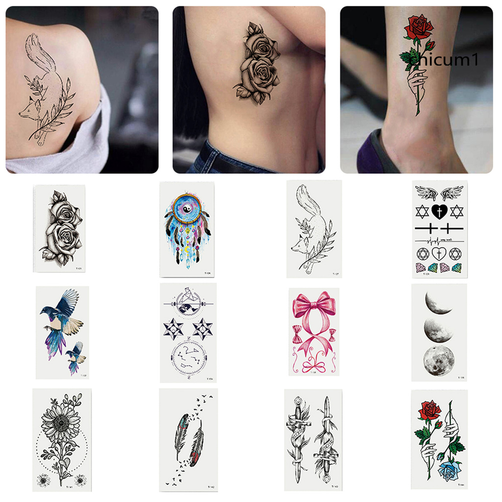 1 Tờ Hình Xăm Dán 3d Không Mùi Lâu Trôi