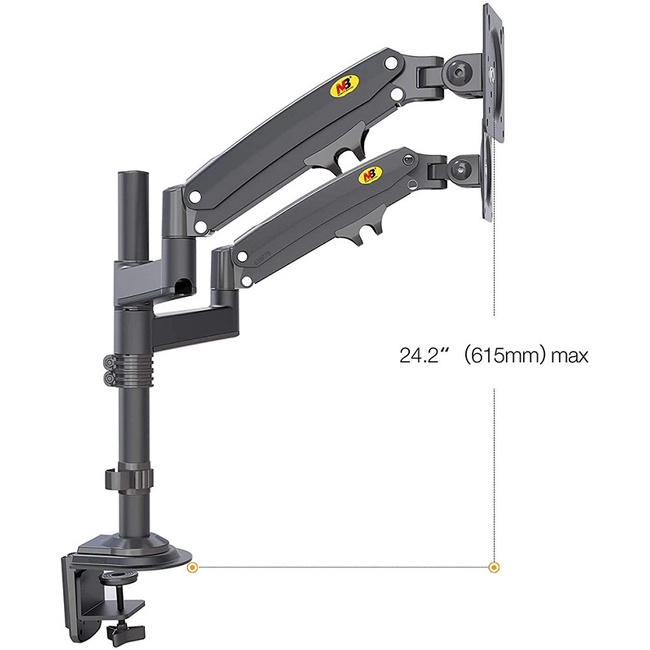 Giá treo 2 màn hình máy tính H180  22inch-32inch Dual Monitor Arm