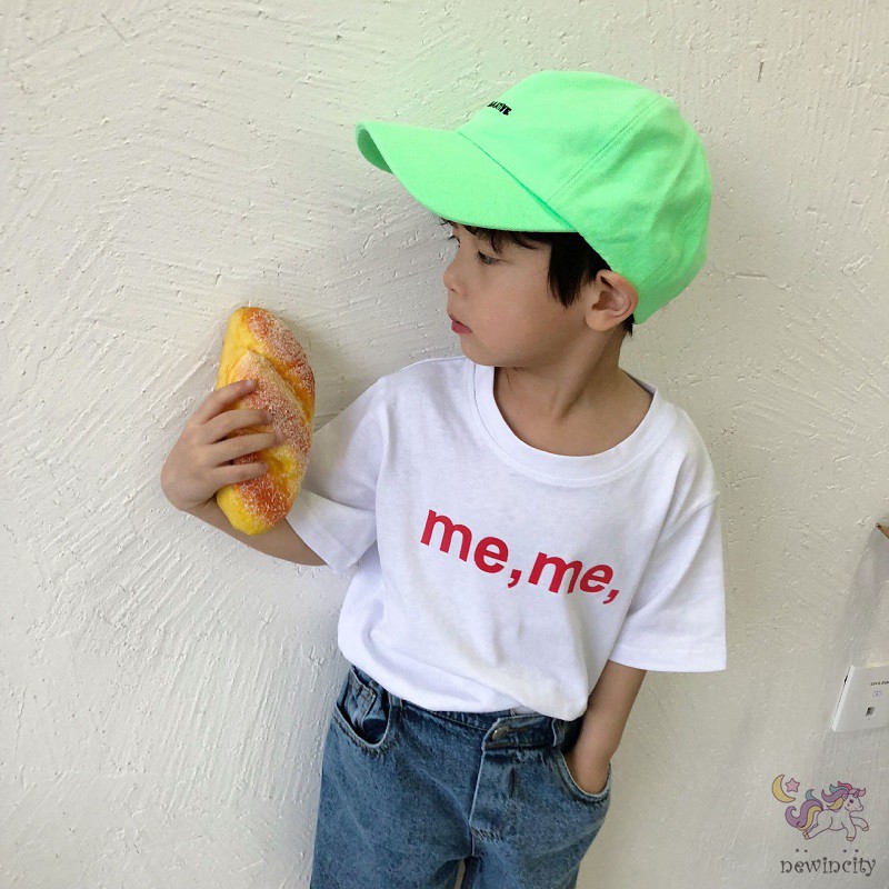 Áo Thun Tay Ngắn In Chữ Phong Cách Thời Trang Hàn Quốc Cho Bé