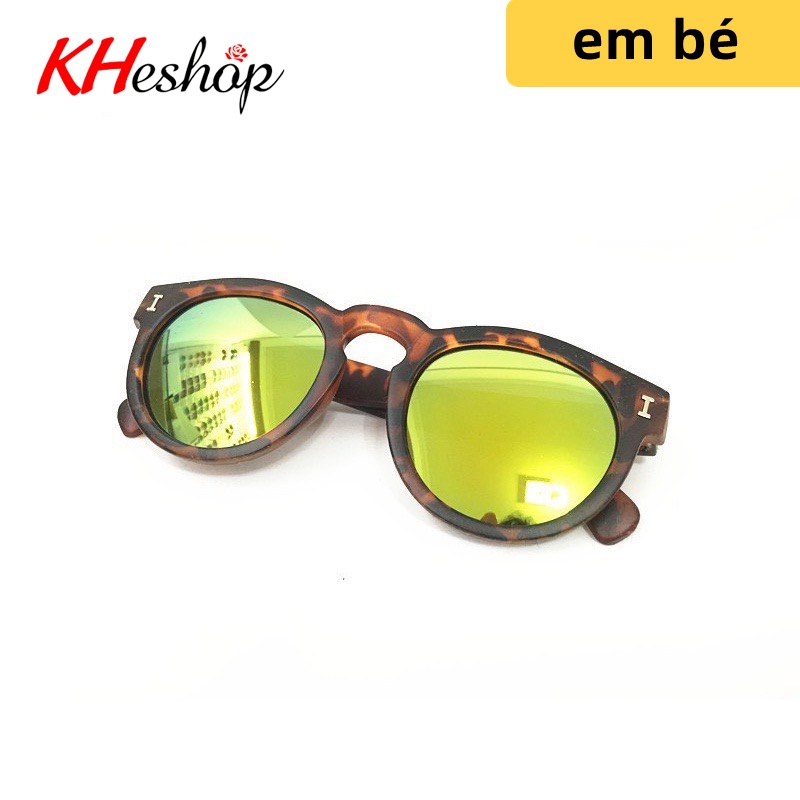 Kính râm gọng da báo cho bé chống tia cực tím, Kính thời trang cho bé 2-9 tuổi giá rẻ chất lượng cao mã Y1340