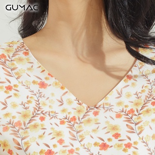 Đầm hoa tay rút DA656 GUMAC