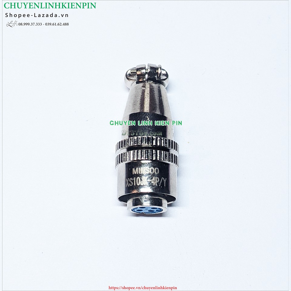 Jack XS10Jk-4P/Y 4 CHÂN  CÁI Dùng cho đồng hồ đo nội trở Yr1035  ( BL64_230 )