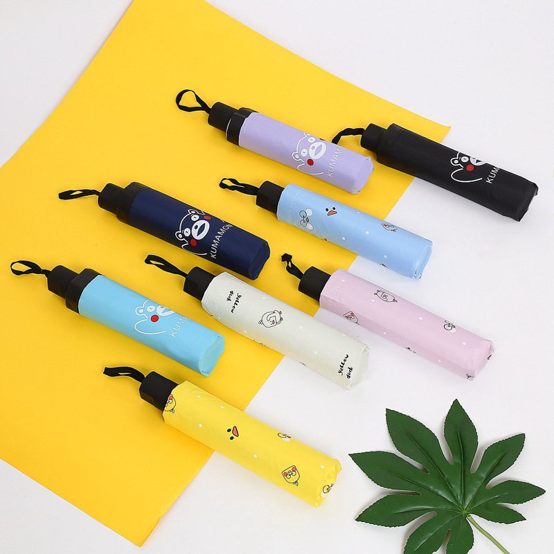 [siêu rẻ] Ô Dù Gấp Gọn Chống Tia UV Ô Dù Che Mưa Đi Nắng Tiện Lợi Họa Tiết Đáng Yêu