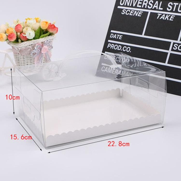 Hộp đựng bánh mica quai xách  đựng bánh trung thu, bông lan