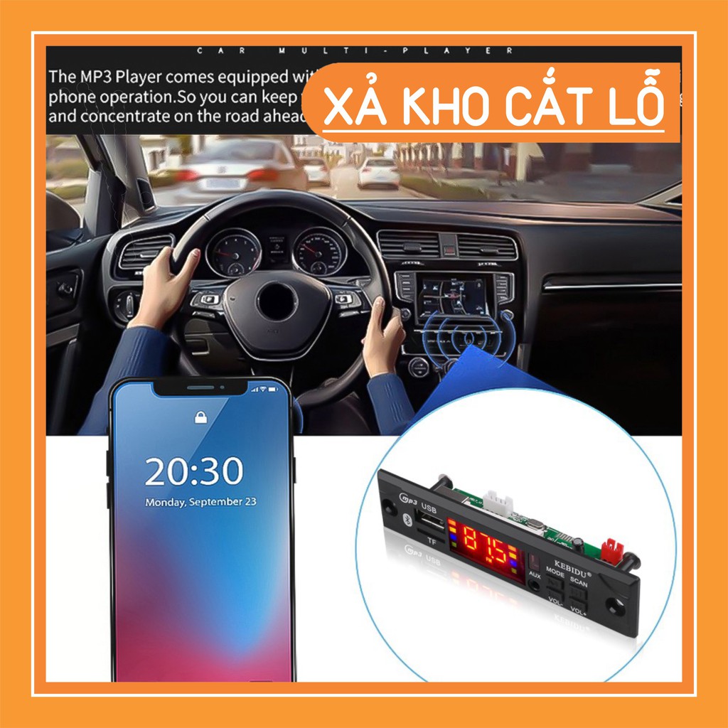 Set mô đun bảng mạch bluetooth phát mp3 không dây 5V 12V MP3 WMA dùng cho xe hơi