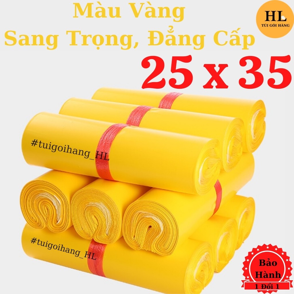 Túi Gói Hàng HL02 Chất Lượng Cao Cấp Size 25 x 35 Màu Vàng