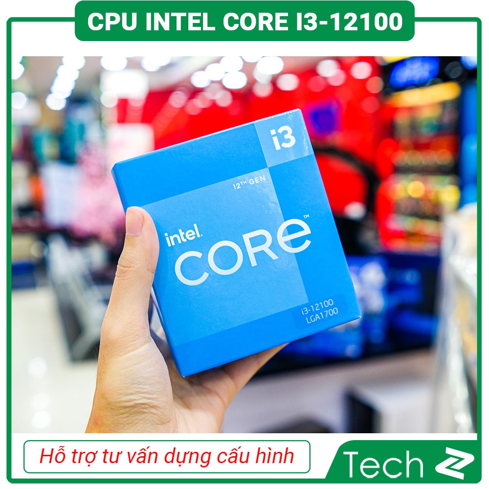 CPU Intel Core i3 12100 Box Chính Hãng Bảo Hành 3 Năm