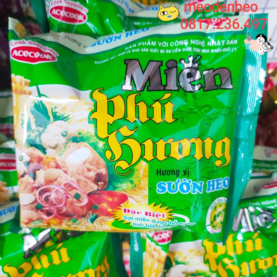 [Mã 267FMCGSALE giảm 8% đơn 500K] Miến Phú Hương vị Sườn heo gói 55g