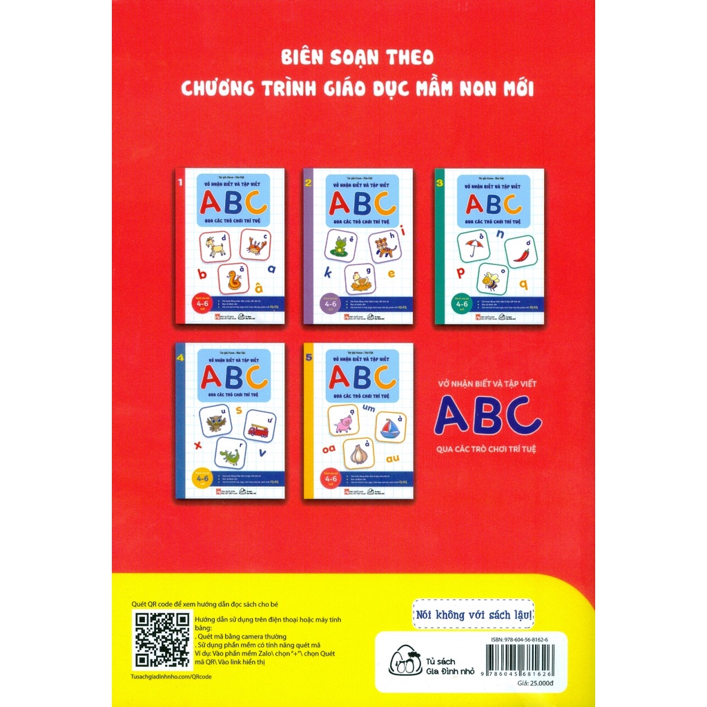 Sách Muki - Vở Nhận Biết Và Tập Viết ABC Qua Các Trò Chơi Trí Tuệ Từ 4-6 Tuổi (Bộ 5 Quyển)