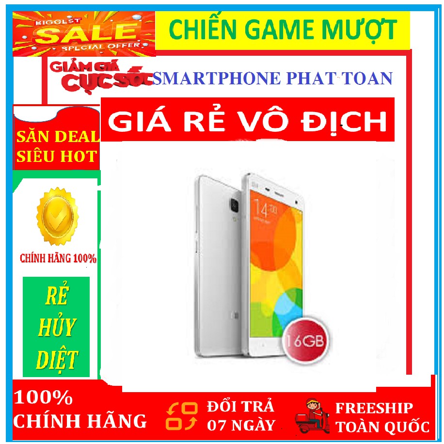 điện thoại XIAOMI MI4 - RAM 3GB - ROM 16GB  mới - Chiến PUBG - FREE FIRE - LIÊN QUÂN mượt