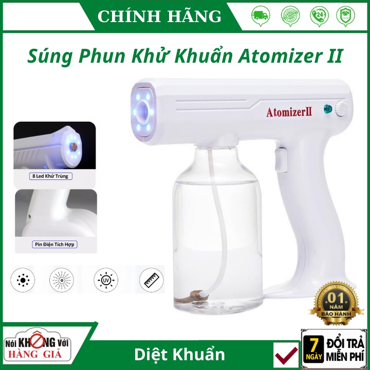 Máy Phun Xịt Khử Khuẩn Atomizer FREESHIP Công Nghệ Nano - Tia Cực Tím Giúp Khử khuấn đến 99% , Bảo hành 1 năm