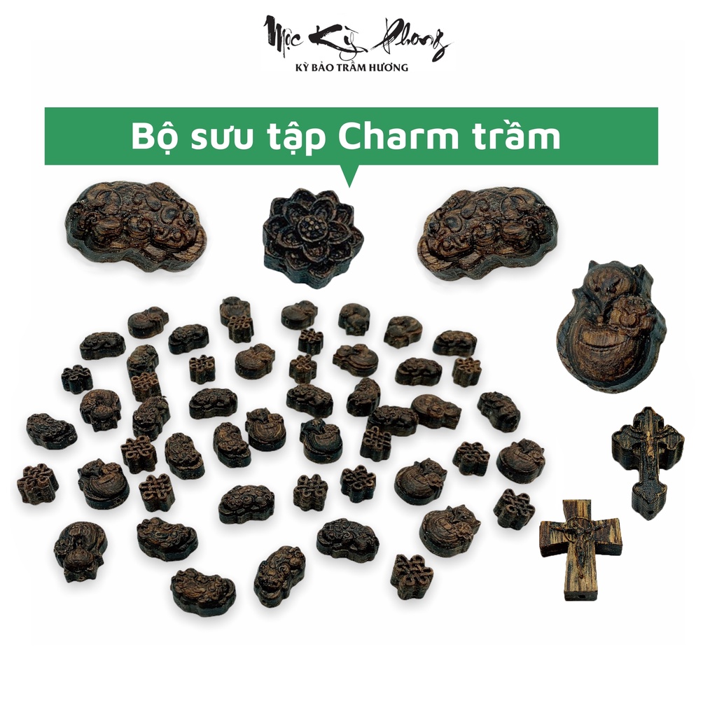 BST Charm Trầm Hương Tự Nhiên Phong Phú Đa Dạng Nhiều Mẫu Mã MỘC KỲ PHONG