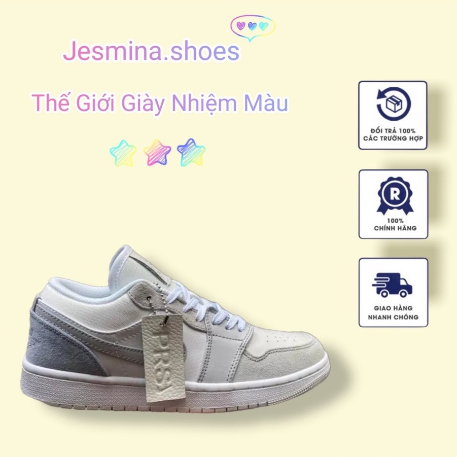 Giày Jordan 1 Low Paris Xám Nam Nữ , Hot Trend Thời Trang Genz Full Bill + Full Box