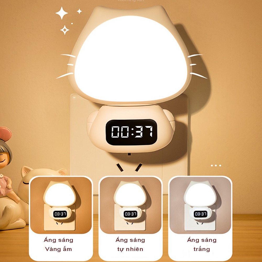 Đèn Ngủ Có REMOTE điều khiển từ xa điều chỉnh tăng giảm cường độ ánh sáng bảo vệ mắt cho em bé trẻ sơ sinh, cắm ổ điện | BigBuy360 - bigbuy360.vn