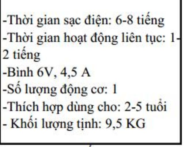 Xe Mô Tô  Điện Cho Trẻ em Trên 1 Tuổi - Đỏ -Đen - Trắng - Cam