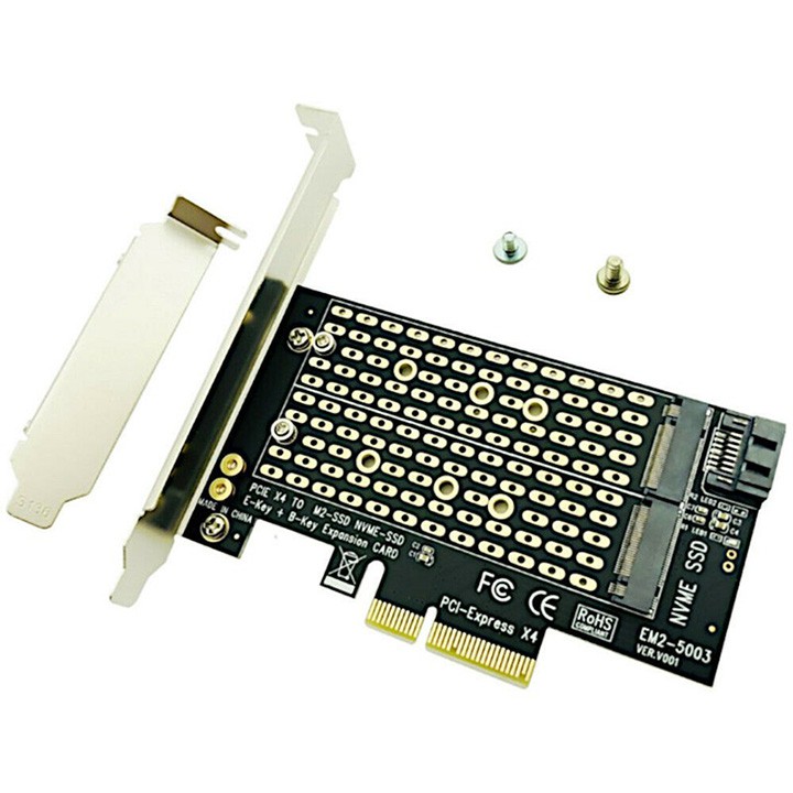 Adapter gắn SSD M.2 NVMe và M.2 SATA cho máy tính để bàn MA02