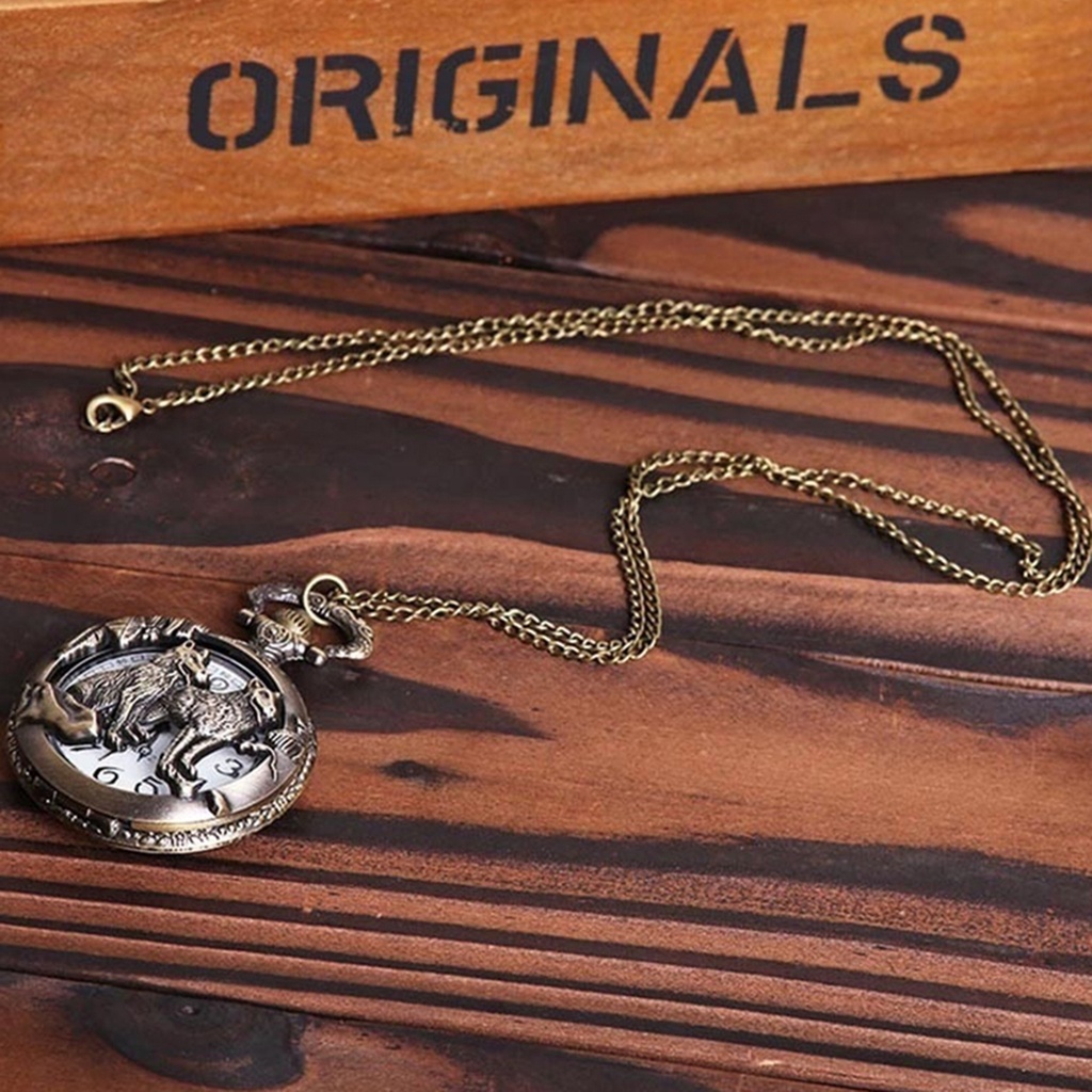 Đồng Hồ Quả Quýt Chạm Khắc Hoa Văn Phong Cách Vintage