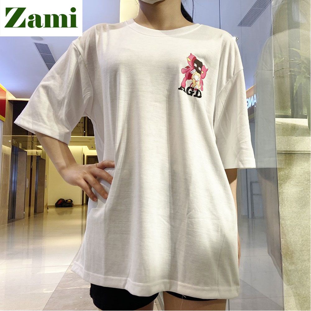 Áo Phông Unisex Nam Nữ Cổ Tròn Tay Lỡ Form Rộng Phong Cách Streetwear Basic Cool In Chữ Hoạ Tiết AGDV Monster ZT21 Zami | BigBuy360 - bigbuy360.vn