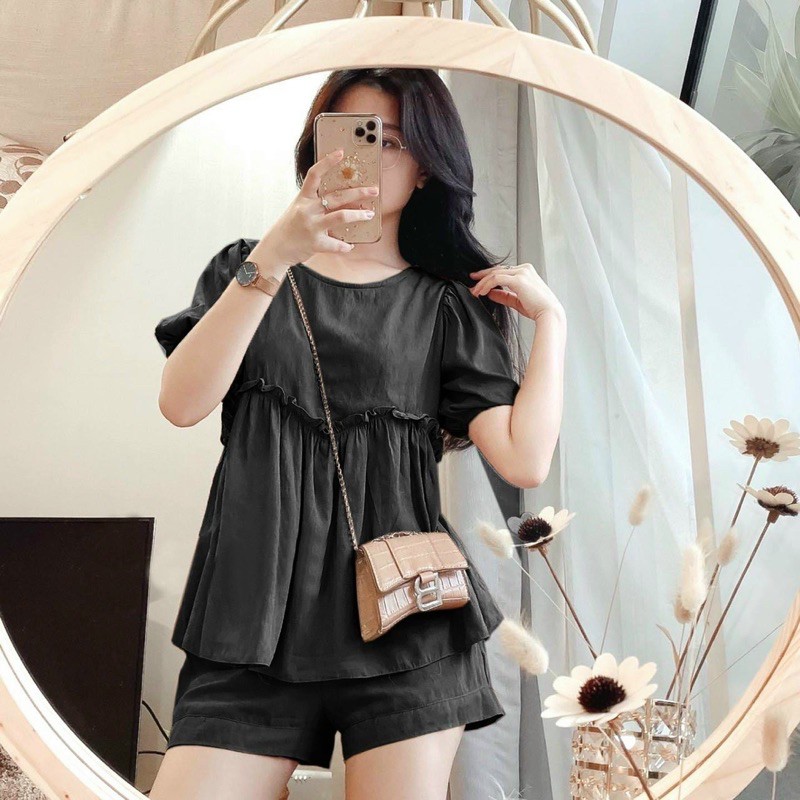 Sét peplum bèo ngực bigsize 60=&gt;90kg