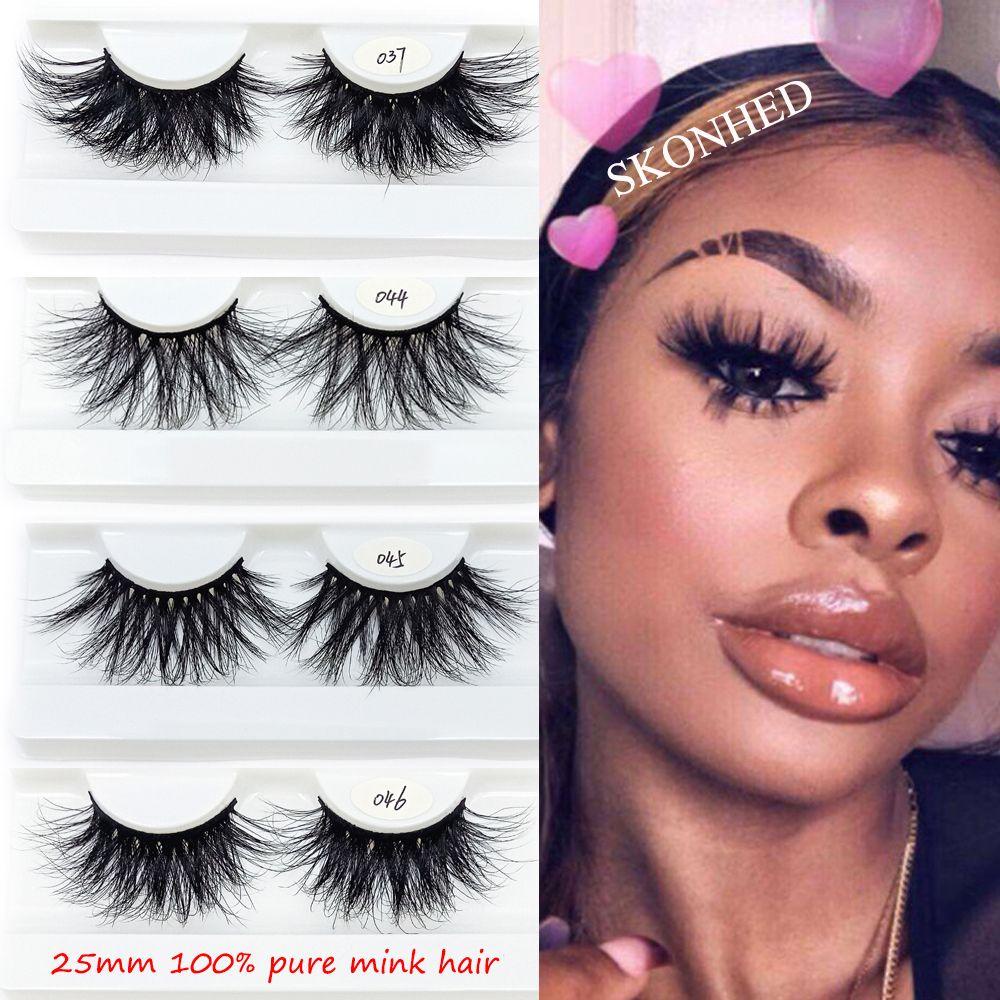 WATTLE 1 Cặp Lông Mi Giả 25MM 100% Lông Chồn 3D